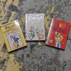3for20🤍 Set:Children's Books Pippi Longstocking, Ramona Quimby, Henry Huggins